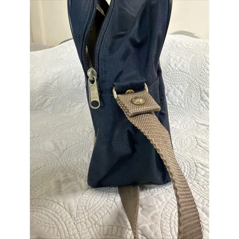 Vtg Samsonite Prospect‎ 2000 Carry On Shoulder Messenger Bag Navy Brown 13x11